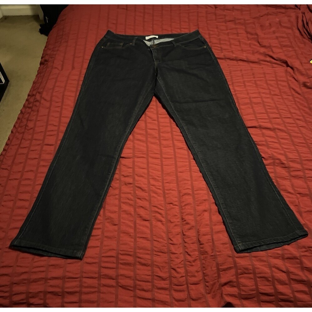 LOFT The Slim Flare Jeans Dark Wash Denim Blue Women’s 31/12
